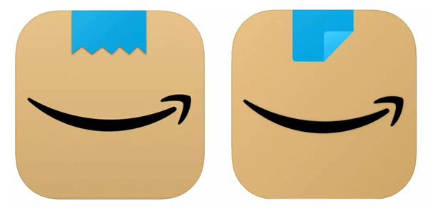 Amazon's recent logo, and icon changes.