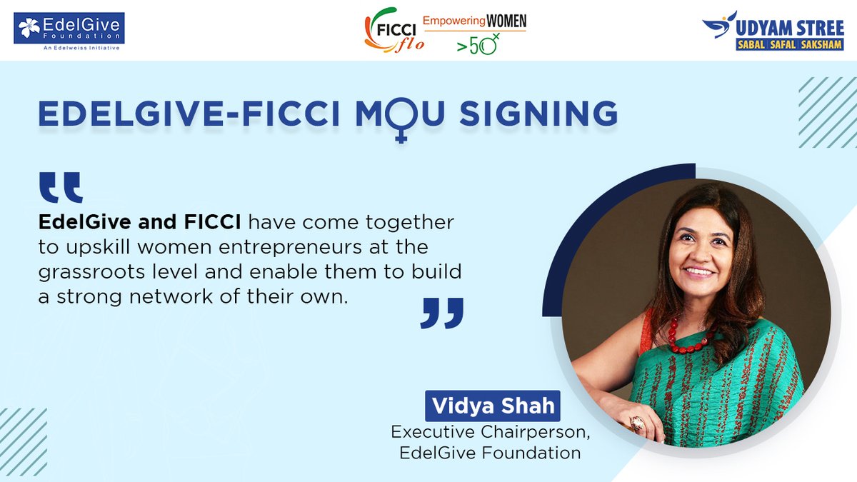 EdelGive Foundation and FICCI join to enable women in the entrepreneurial ecosystem