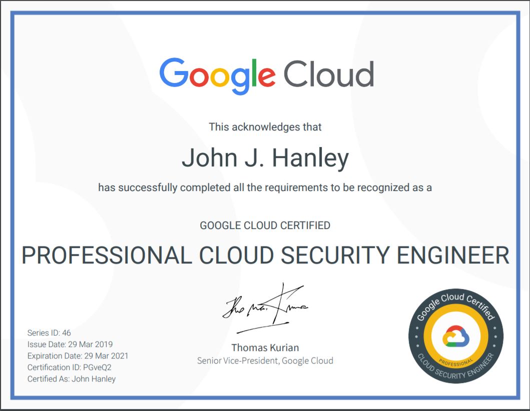Google Cloud Certification: Cloud Security Engineer Professional Certificate by Google Cloud Training