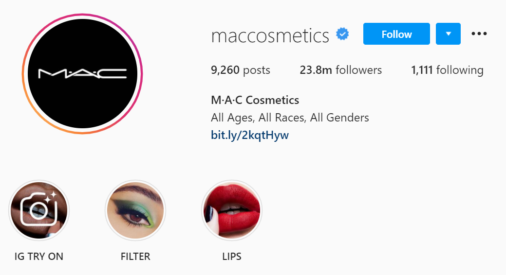 MAC Cosmetics Instagram Marketing