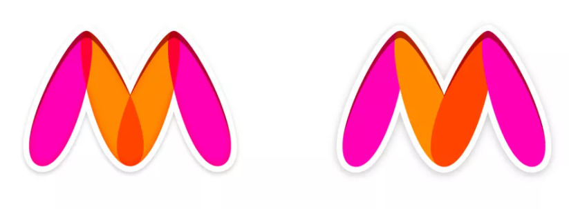 Myntra logo's design change.