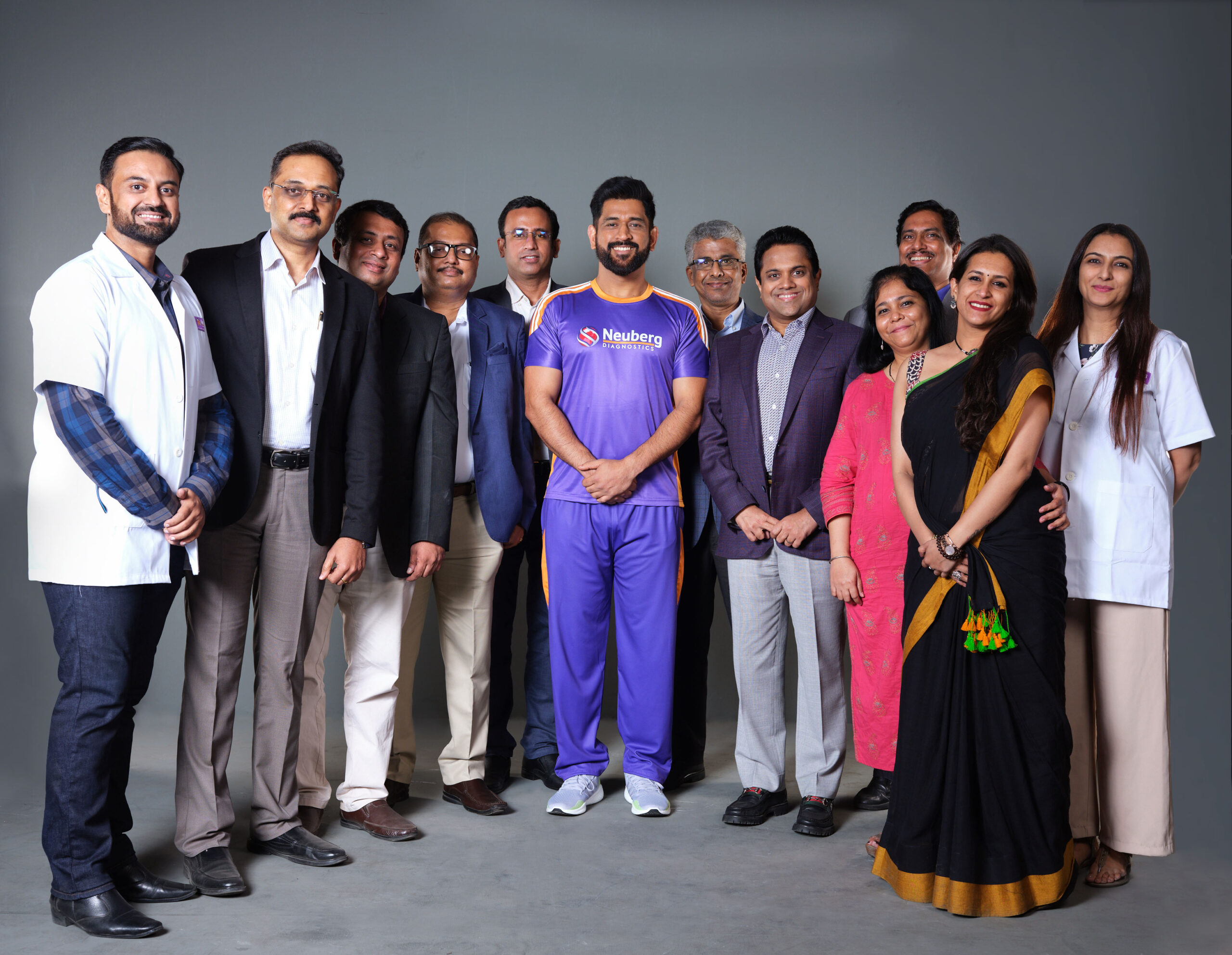 Neuberg Diagnostics partners with MS Dhoni for health and wellness 3 Leadership team of Neuberg Diagnostics with former Indian cricket skipper Ms Dhoni