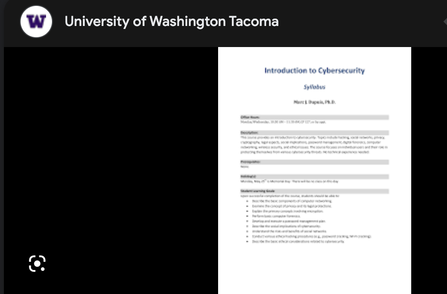 Introduction to Cybersecurity by University of Washington