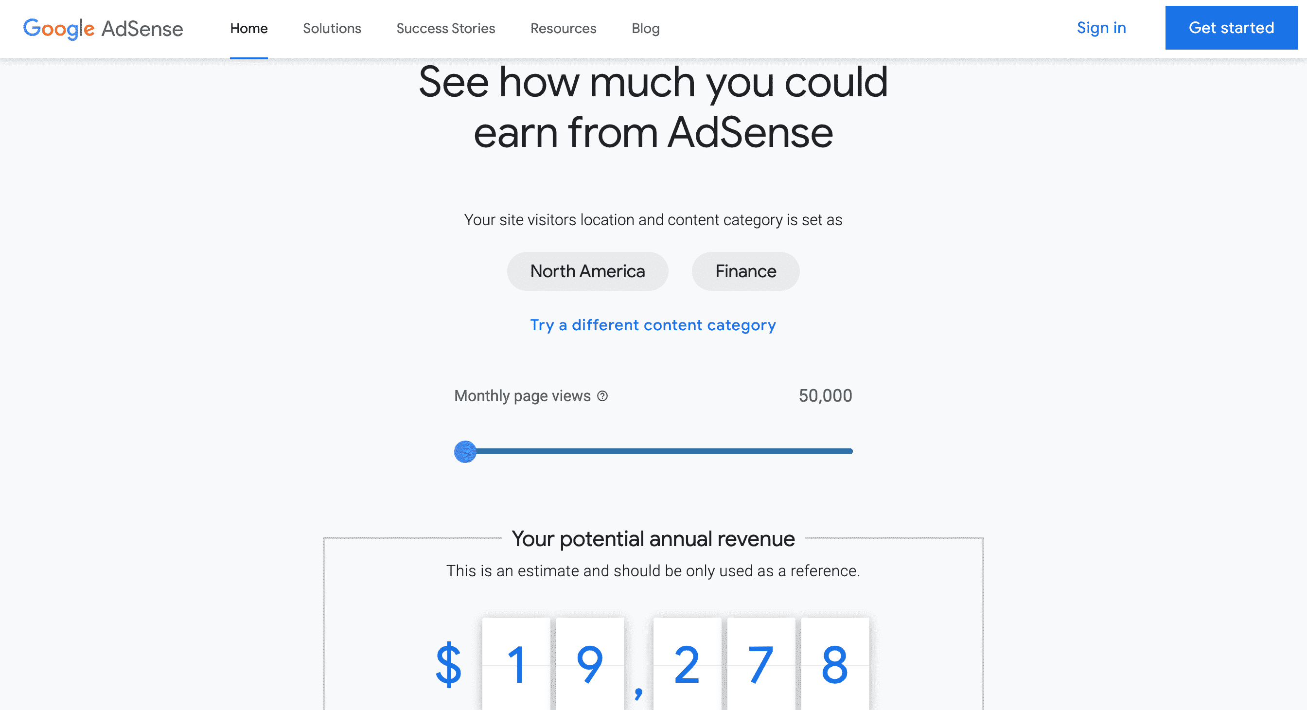 See how much you could earn from AdSense