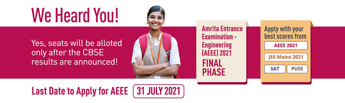BTech Admissions 2021 Amrita Vishwa Vidyapeetham