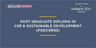Post Graduate Diploma In CSR & Sustainable Development (PGDCSRSD)