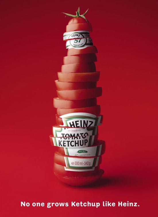 Great Heinz ad that indicates their ketchup is made from fresh tomatoes