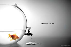 Print ad nicely conveying the important social message of saving water