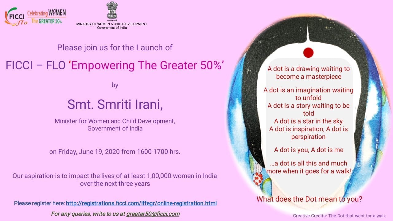 FICCI - FLO 'Empowering The Greater 50%' by Smt. Smriti Irani